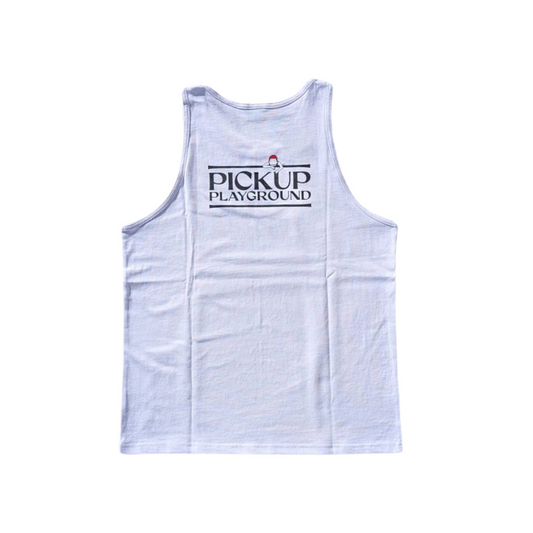 Logo Tank Top -PICK UP PLAYGROUND- (white)