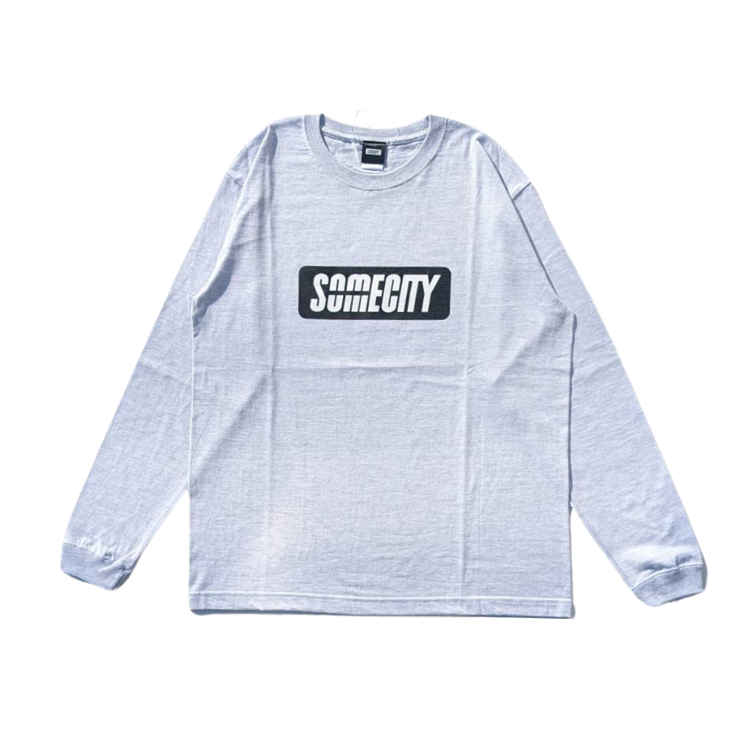 Logo Long Tee -PICK UP PLAYGROUND- (ash)
