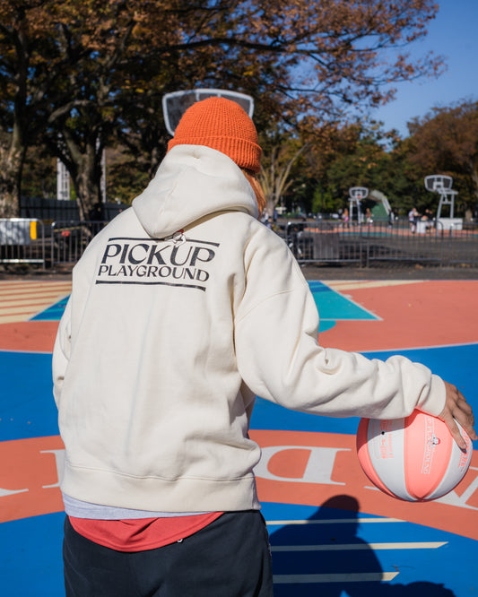 Logo Sweat Hoodie -PICK UP PLAYGROUND- (natural)