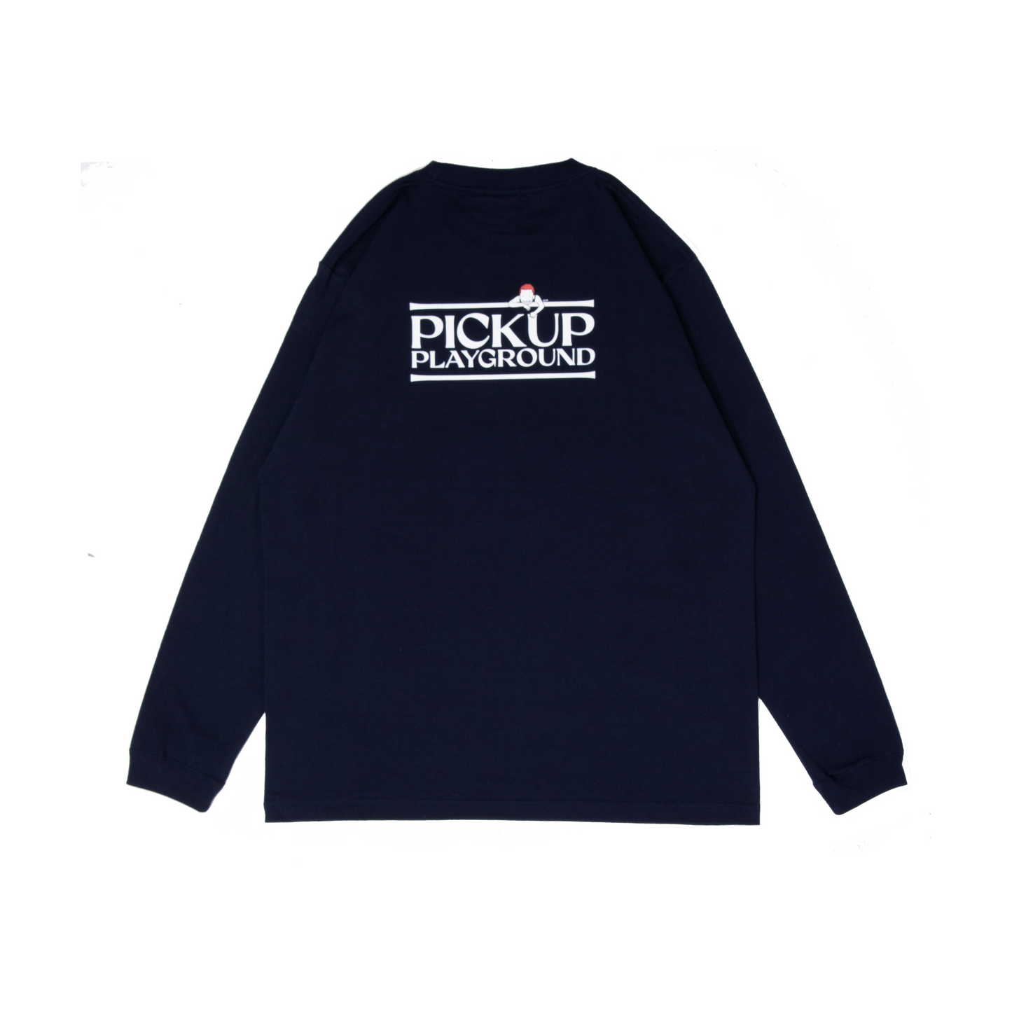 Logo Long Tee -PICK UP PLAYGROUND- (navy)
