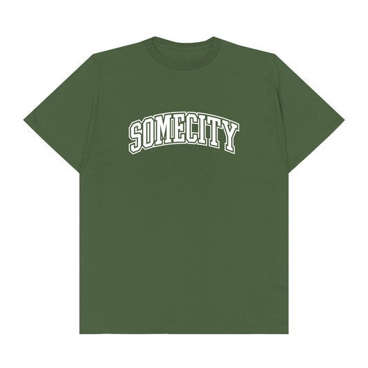 College Logo Tee (military green)