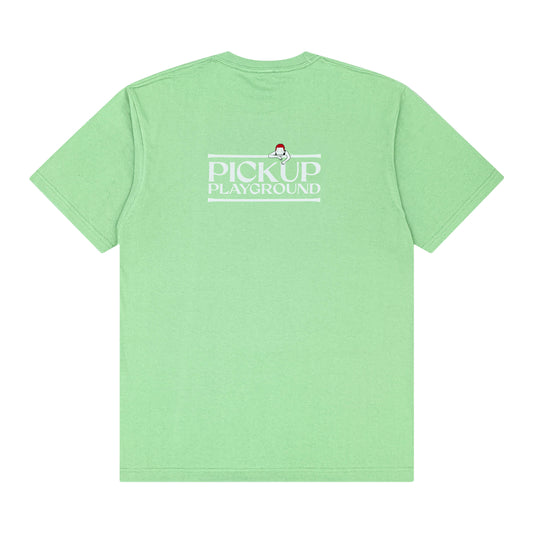 Logo Tee -PICK UP PLAYGROUND- (smoky green)