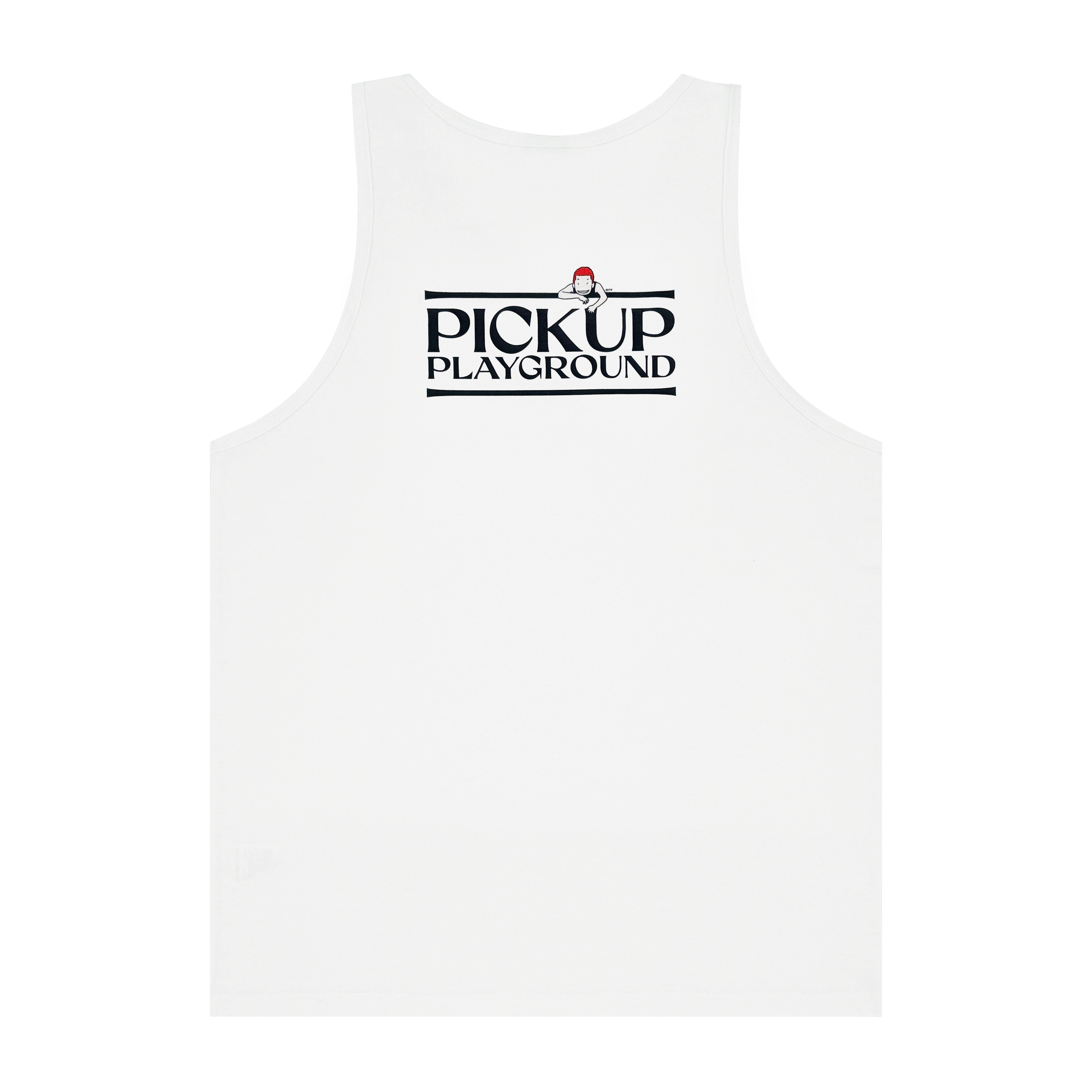 Logo Tank Top -PICK UP PLAYGROUND- (white) – SOMECITYオンライン