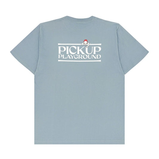 Logo Tee -PICK UP PLAYGROUND- (smoke blue)