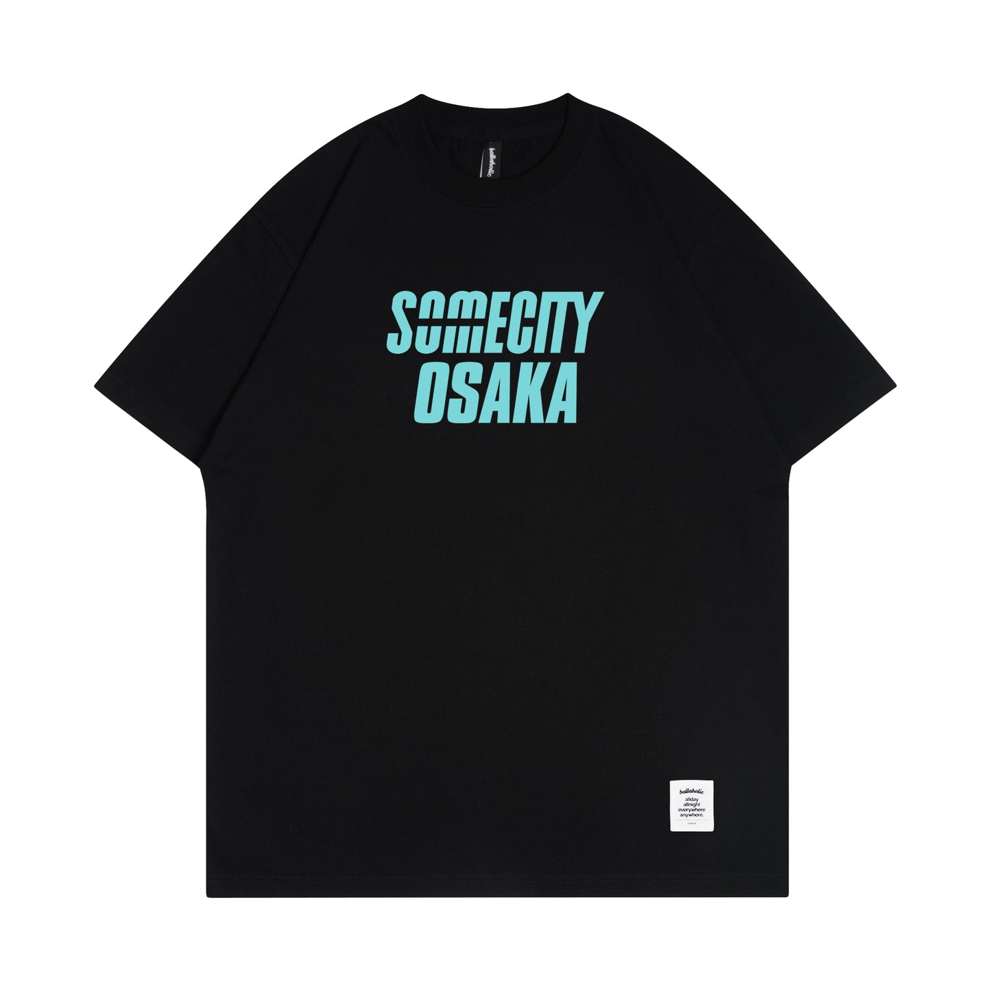 SOMECITY OSAKA Logo Tee (black / turquoise)