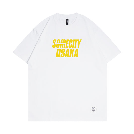 SOMECITY OSAKA Logo Tee (white / yellow)