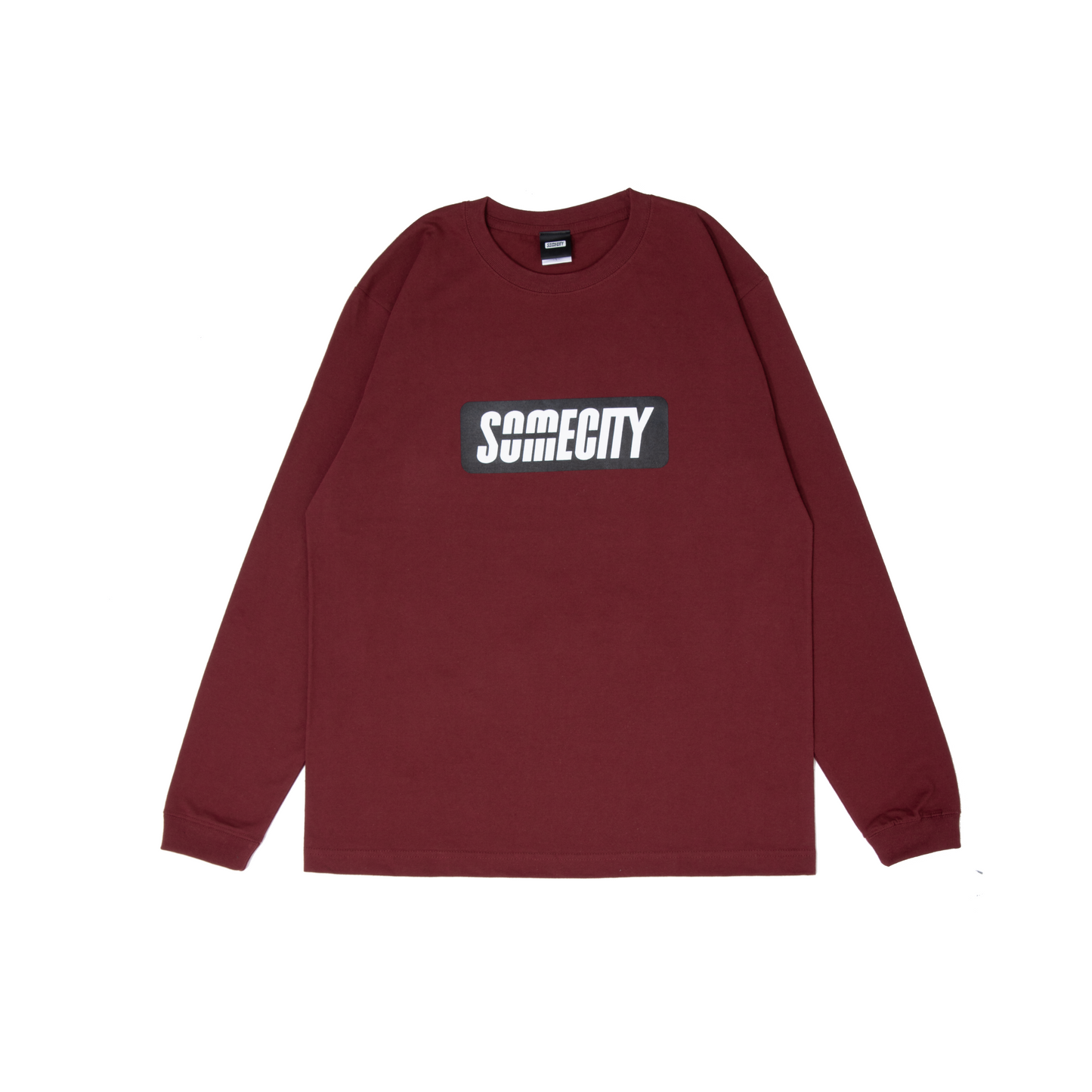 Logo Long Tee -PICK UP PLAYGROUND- (burgundy)