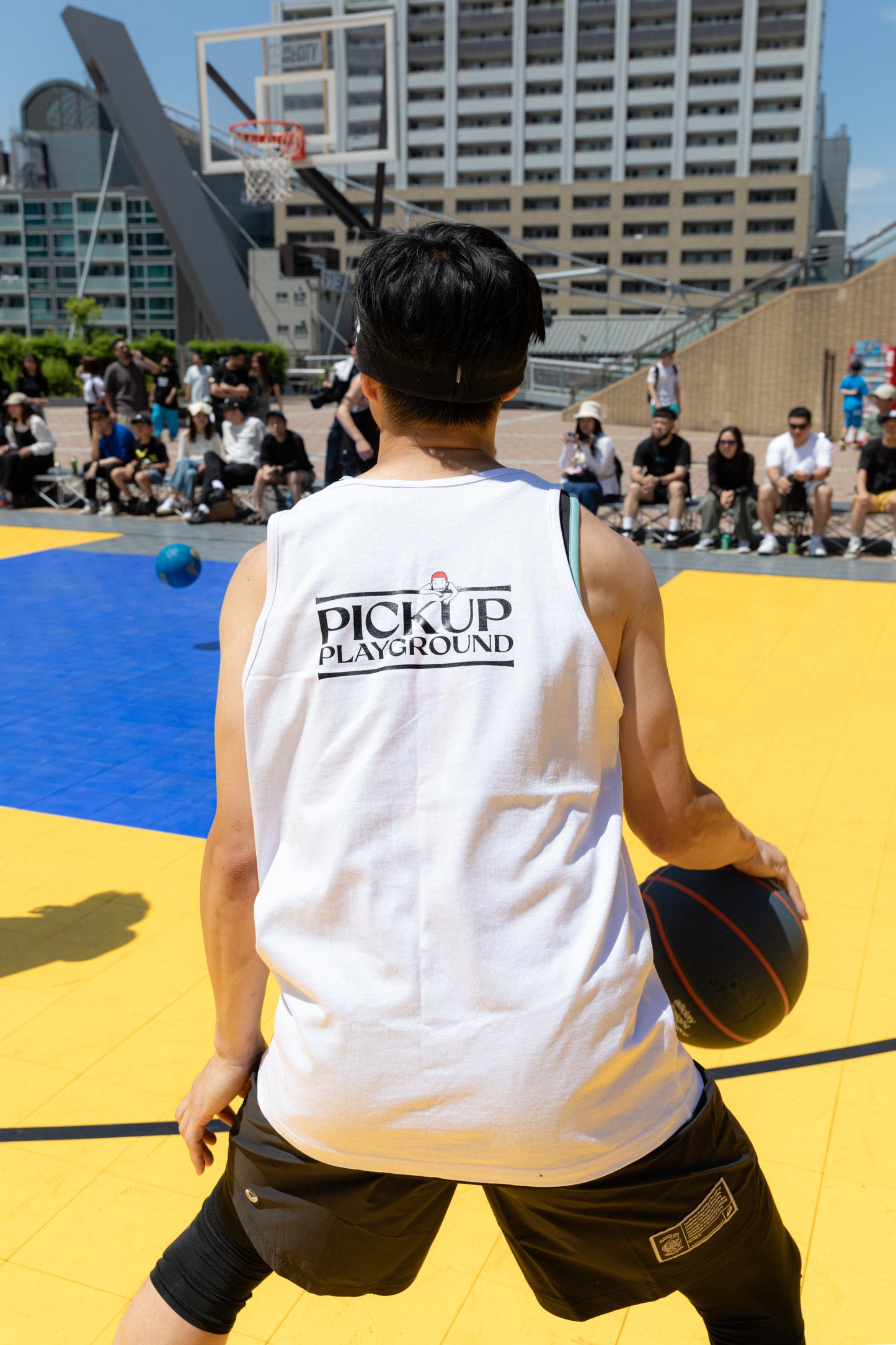 Logo Tank Top -PICK UP PLAYGROUND- (white)