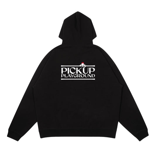 Logo Sweat Hoodie -PICK UP PLAYGROUND- (black)