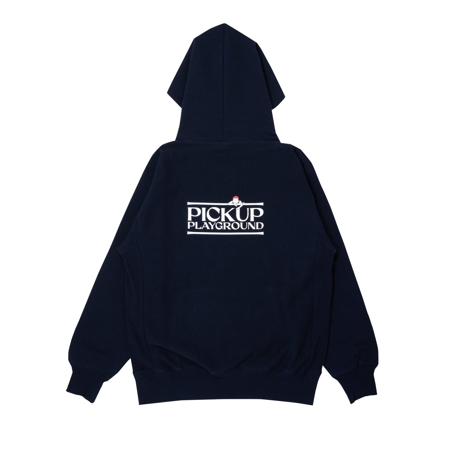 Logo Sweat Hoodie -PICK UP PLAYGROUND- (navy)
