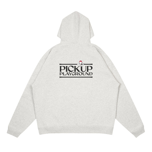 Logo Sweat Hoodie -PICK UP PLAYGROUND- (ash)