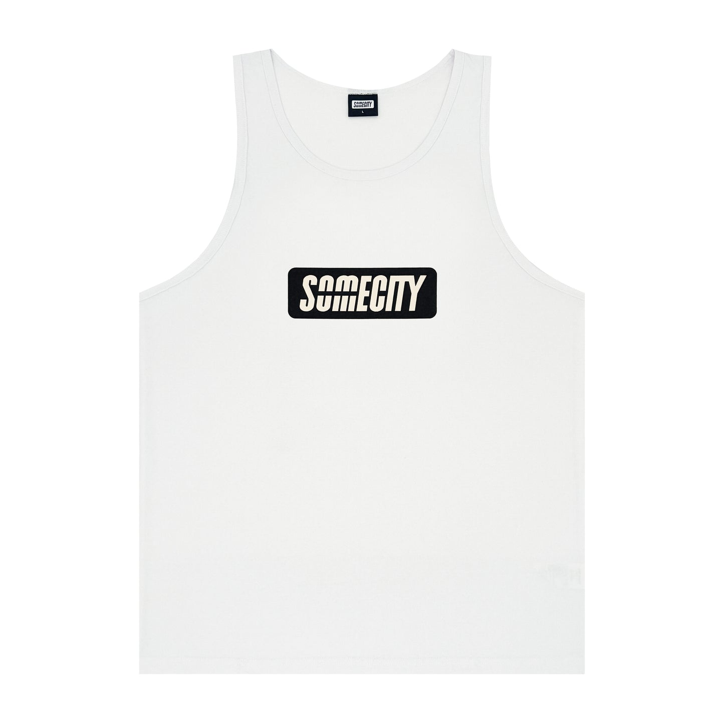 Logo Tank Top -PICK UP PLAYGROUND- (white)