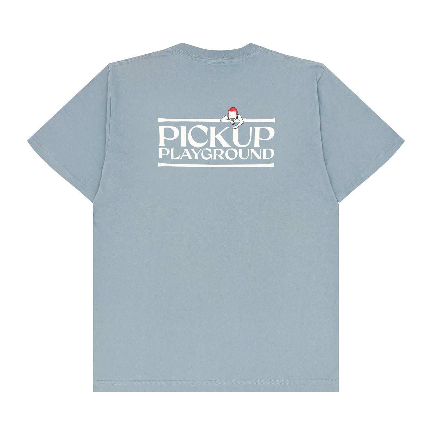 Logo Tee -PICK UP PLAYGROUND- (smoke blue)