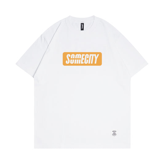 SOMECITY Logo Tee (white / orange)