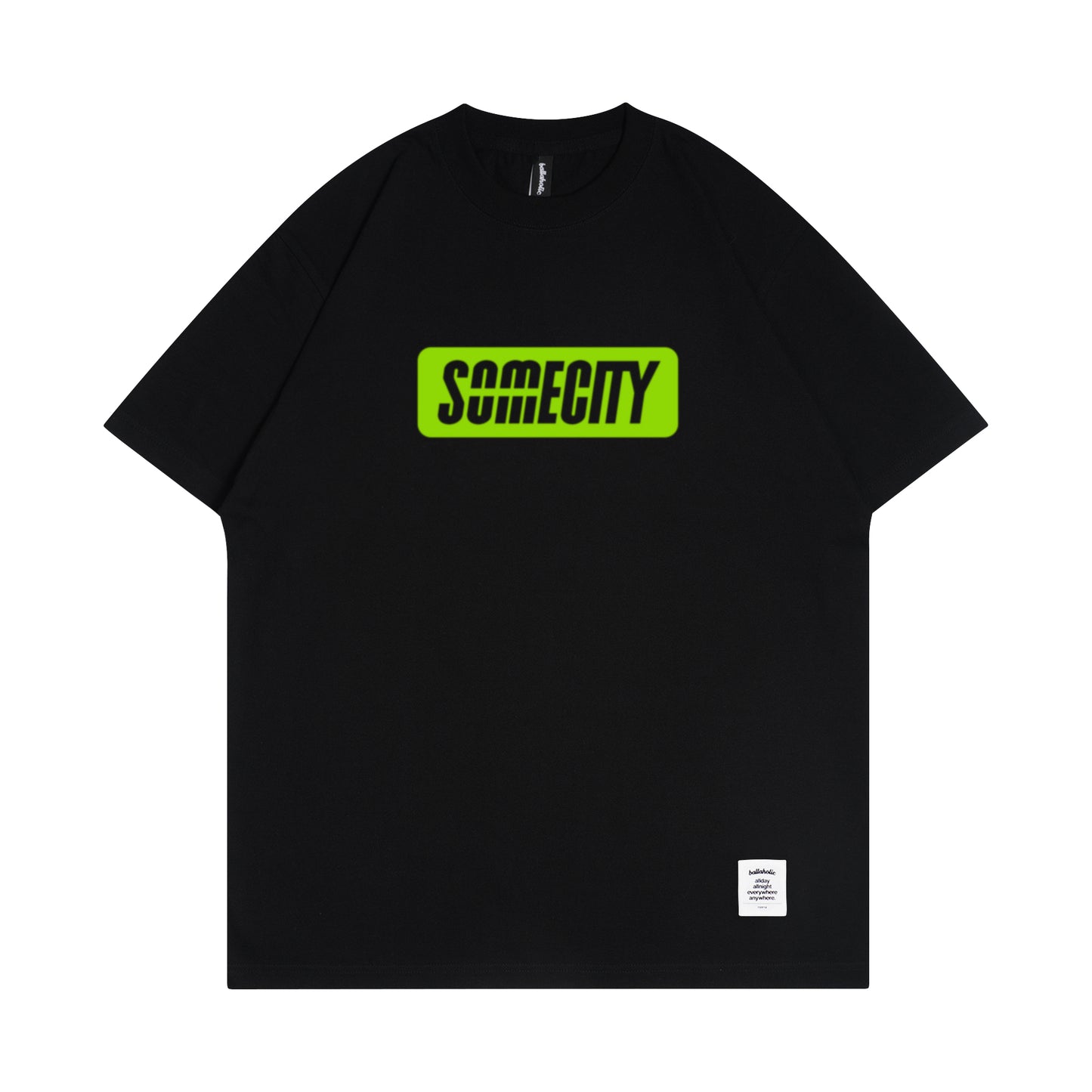 SOMECITY Logo Tee (black / limegreen)